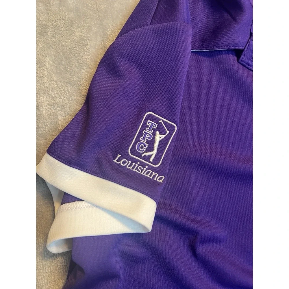 Nike Golf Womens Shirt Large Purple Zurich Classic TPC Louisiana Dri-FIT